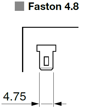 Faston 4.8端子部図面