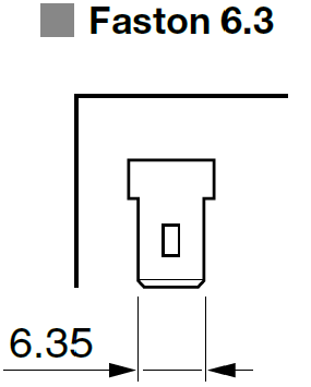 Faston 6.3端子部図面