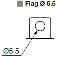 Flag φ 5.5端子部図面